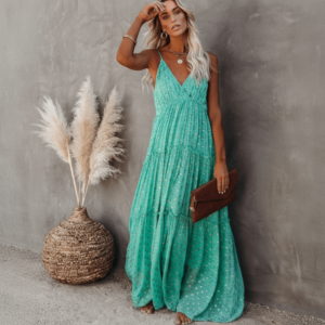 Bohemian Floral Maxi Sundress